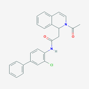 2-(2-acetyl-1,2-dihydroisoquinolin-1-yl)-N-{3-chloro-[1,1'-biphenyl]-4-yl}acetamide