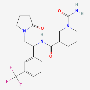 N3-[2-(2-oxopyrrolidin-1-yl)-1-[3-(trifluoromethyl)phenyl]ethyl]piperidine-1,3-dicarboxamide