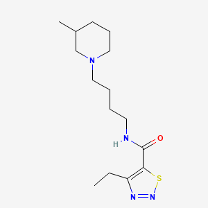 4-ethyl-N-[4-(3-methylpiperidin-1-yl)butyl]-1,2,3-thiadiazole-5-carboxamide