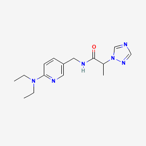 N-{[6-(diethylamino)pyridin-3-yl]methyl}-2-(1H-1,2,4-triazol-1-yl)propanamide