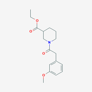 molecular formula C17H23NO4 B1650845 Ethyl 1-[2-(3-methoxyphenyl)acetyl]piperidine-3-carboxylate CAS No. 1210532-04-9