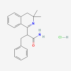 3,4-Dihydro-3,3-dimethyl-alpha-(phenylmethyl)-1-isoquinolineacetamide hydrochloride