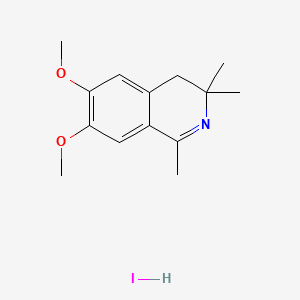 molecular formula C14H20INO2 B1650847 3,4-Dihydro-6,7-dimethoxy-1,3,3-trimethylisoquinoline hydriodide CAS No. 121064-19-5