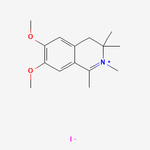 molecular formula C15H22INO2 B1650848 3,4-Dihydro-6,7-dimethoxy-1,2,3,3-tetramethylisoquinolinium iodide CAS No. 121064-20-8