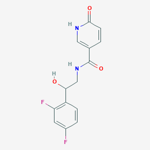 molecular formula C14H12F2N2O3 B1650850 N-[2-(2,4-difluorophenyl)-2-hydroxyethyl]-6-hydroxypyridine-3-carboxamide CAS No. 1210691-03-4