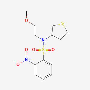 molecular formula C13H18N2O5S2 B1650855 N-(2-methoxyethyl)-2-nitro-N-(thiolan-3-yl)benzene-1-sulfonamide CAS No. 1210892-12-8