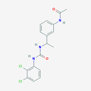 molecular formula C17H17Cl2N3O2 B1650857 N-[3-(1-{[(2,3-dichlorophenyl)carbamoyl]amino}ethyl)phenyl]acetamide CAS No. 1211011-94-7