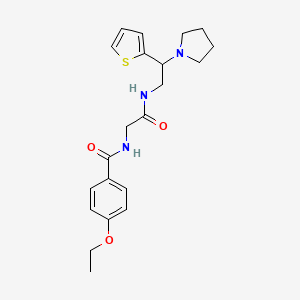 2-[(4-ethoxyphenyl)formamido]-N-[2-(pyrrolidin-1-yl)-2-(thiophen-2-yl)ethyl]acetamide
