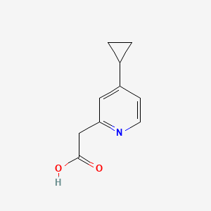 molecular formula C10H11NO2 B1650863 2-(4-Cyclopropylpyridin-2-yl)acetic acid CAS No. 1211515-04-6