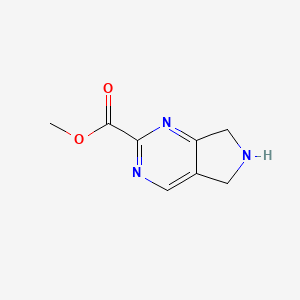 molecular formula C8H9N3O2 B1650871 Methyl 6,7-dihydro-5H-pyrrolo[3,4-d]pyrimidine-2-carboxylate CAS No. 1211530-60-7