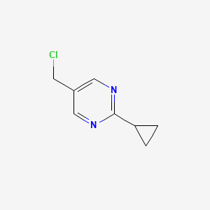molecular formula C8H9ClN2 B1650872 5-(Chloromethyl)-2-cyclopropylpyrimidine CAS No. 1211530-64-1