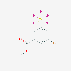 molecular formula C8H6BrF5O2S B1650874 3-Pentafluorosulfanyl-5-bromo-benzoic acid methyl ester CAS No. 1211541-62-6