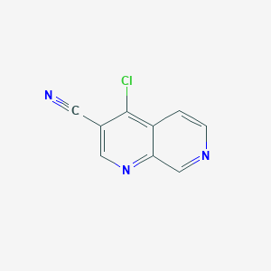 molecular formula C9H4ClN3 B1650876 4-Chloro-1,7-naphthyridine-3-carbonitrile CAS No. 1211580-91-4