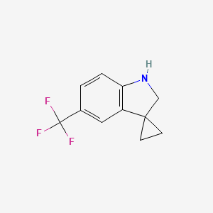 molecular formula C11H10F3N B1650878 5'-(Trifluoromethyl)spiro[cyclopropane-1,3'-indoline] CAS No. 1211585-30-6