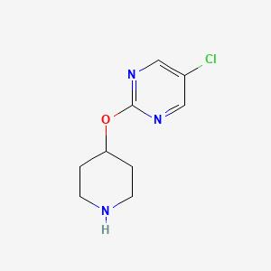 molecular formula C9H12ClN3O B1650880 5-Chloro-2-(piperidin-4-yloxy)pyrimidine CAS No. 1211588-93-0