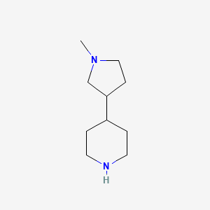 molecular formula C10H20N2 B1650882 4-(1-Methylpyrrolidin-3-yl)piperidine CAS No. 1211590-19-0