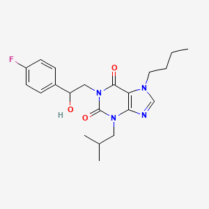 molecular formula C21H27FN4O3 B1650883 7-Butyl-1-[2-(4-fluorophenyl)-2-hydroxyethyl]-3-(2-methylpropyl)purine-2,6-dione CAS No. 1211627-28-9