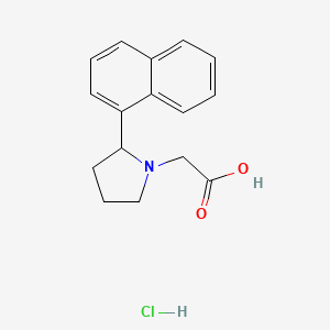 molecular formula C16H18ClNO2 B1650886 2-[2-(Naphthalen-1-yl)pyrrolidin-1-yl]acetic acid hydrochloride CAS No. 121193-93-9