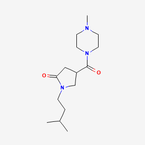 1-Isopentyl-4-[(4-methylpiperazino)carbonyl]-2-pyrrolidinone