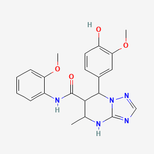 7-(4-hydroxy-3-methoxyphenyl)-N-(2-methoxyphenyl)-5-methyl-4,5,6,7-tetrahydro-[1,2,4]triazolo[1,5-a]pyrimidine-6-carboxamide