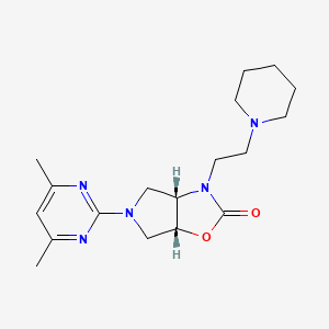 (3aS,6aR)-5-(4,6-dimethylpyrimidin-2-yl)-3-(2-piperidin-1-ylethyl)-3a,4,6,6a-tetrahydropyrrolo[3,4-d][1,3]oxazol-2-one