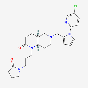 (4aR,8aS)-6-[[1-(5-chloropyridin-2-yl)pyrrol-2-yl]methyl]-1-[3-(2-oxopyrrolidin-1-yl)propyl]-4,4a,5,7,8,8a-hexahydro-3H-1,6-naphthyridin-2-one