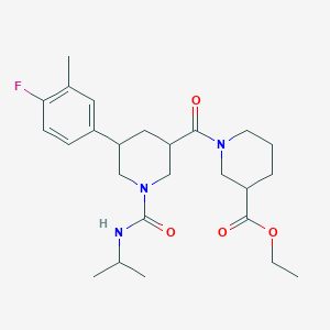Ethyl 1-({5-(4-fluoro-3-methylphenyl)-1-[(isopropylamino)carbonyl]-3-piperidyl}carbonyl)-3-piperidinecarboxylate