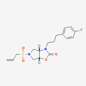 (3aS,6aR)-3-[3-(4-fluorophenyl)propyl]-5-prop-2-enylsulfonyl-3a,4,6,6a-tetrahydropyrrolo[3,4-d][1,3]oxazol-2-one