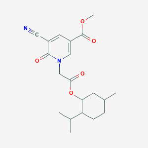 Methyl 5-cyano-1-(2-{[5-methyl-2-(propan-2-yl)cyclohexyl]oxy}-2-oxoethyl)-6-oxo-1,6-dihydropyridine-3-carboxylate