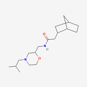 2-{bicyclo[2.2.1]heptan-2-yl}-N-{[4-(2-methylpropyl)morpholin-2-yl]methyl}acetamide