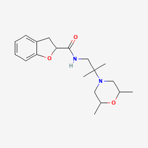 N-[2-(2,6-dimethylmorpholin-4-yl)-2-methylpropyl]-2,3-dihydro-1-benzofuran-2-carboxamide
