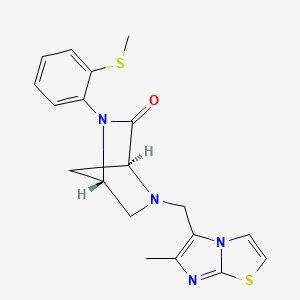 (1S,4S)-5-[(6-methylimidazo[2,1-b][1,3]thiazol-5-yl)methyl]-2-(2-methylsulfanylphenyl)-2,5-diazabicyclo[2.2.1]heptan-3-one