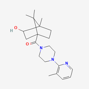 molecular formula C21H31N3O2 B1650915 1,7,7-Trimethyl-4-{[4-(3-methyl-2-pyridinyl)-1-piperazinyl]carbonyl}bicyclo[2.2.1]heptan-2-ol CAS No. 1212309-84-6