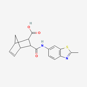 molecular formula C17H16N2O3S B1650916 3-[(2-Methyl-1,3-benzothiazol-6-yl)carbamoyl]bicyclo[2.2.1]hept-5-ene-2-carboxylic acid CAS No. 1212312-57-6