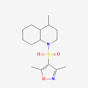 1-[(3,5-Dimethyl-1,2-oxazol-4-yl)sulfonyl]-4-methyl-decahydroquinoline