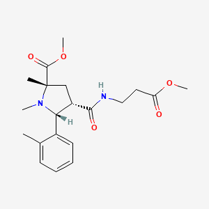 molecular formula C20H28N2O5 B1650923 methyl (2S,4S,5R)-4-[(3-methoxy-3-oxopropyl)carbamoyl]-1,2-dimethyl-5-(2-methylphenyl)pyrrolidine-2-carboxylate CAS No. 1212384-14-9