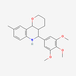 9-Methyl-5-(3,4,5-trimethoxyphenyl)-3,4,4a,5,6,10b-hexahydro-2H-pyrano[3,2-c]quinoline