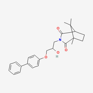 3-(3-{[1,1'-Biphenyl]-4-yloxy}-2-hydroxypropyl)-1,8,8-trimethyl-3-azabicyclo[3.2.1]octane-2,4-dione