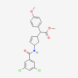 Methyl 2-{4-[(3,5-dichlorobenzoyl)amino]-2-cyclopentenyl}-2-(4-methoxyphenyl)acetate