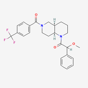 (4aR*,8aS*)-1-[methoxy(phenyl)acetyl]-6-[4-(trifluoromethyl)benzoyl]decahydro-1,6-naphthyridine