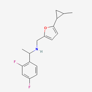 1-(2,4-difluorophenyl)-N-[[5-(2-methylcyclopropyl)furan-2-yl]methyl]ethanamine
