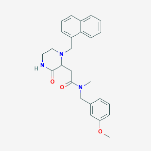N-(3-methoxybenzyl)-N-methyl-2-[1-(1-naphthylmethyl)-3-oxo-2-piperazinyl]acetamide