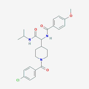 N~1~-[1-[1-(4-chlorobenzoyl)-4-piperidyl]-2-(isopropylamino)-2-oxoethyl]-4-methoxybenzamide