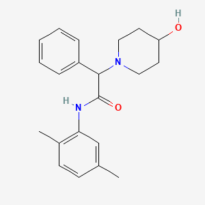 N-(2,5-dimethylphenyl)-2-(4-hydroxypiperidin-1-yl)-2-phenylacetamide