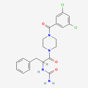 {1-[4-(3,5-Dichlorobenzoyl)piperazin-1-yl]-1-oxo-3-phenylpropan-2-yl}urea