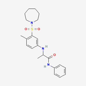 2-{[3-(azepane-1-sulfonyl)-4-methylphenyl]amino}-N-phenylpropanamide
