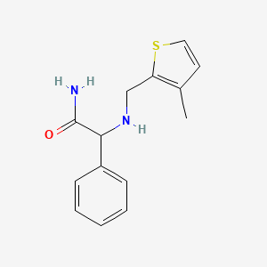 molecular formula C14H16N2OS B1650941 2-{[(3-Methylthiophen-2-yl)methyl]amino}-2-phenylacetamide CAS No. 1214079-51-2