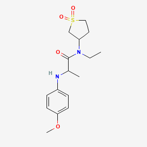 N-(1,1-dioxo-1lambda6-thiolan-3-yl)-N-ethyl-2-[(4-methoxyphenyl)amino]propanamide