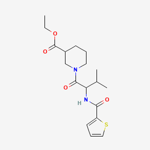 Ethyl 1-{3-methyl-2-[(thiophen-2-yl)formamido]butanoyl}piperidine-3-carboxylate