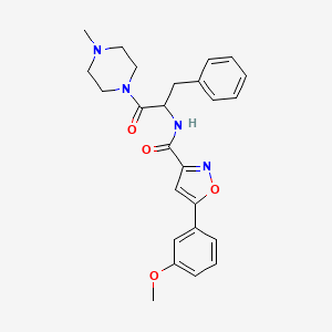 N-[1-benzyl-2-(4-methylpiperazino)-2-oxoethyl]-5-(3-methoxyphenyl)-3-isoxazolecarboxamide